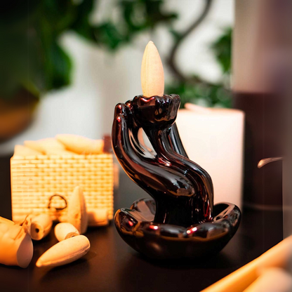 ZenRituals™ - Hand and Lotus Flower Backflow Incense Burner